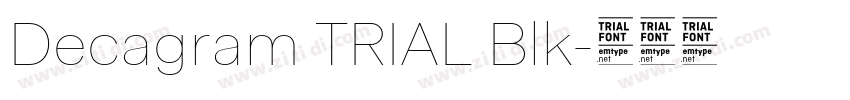 Decagram TRIAL Blk字体转换